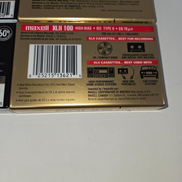 Cassette Tape Lot of 10 Sealed 7 TDK D60 High Output 3 Maxell High Bias XLII - Picture 12 of 13